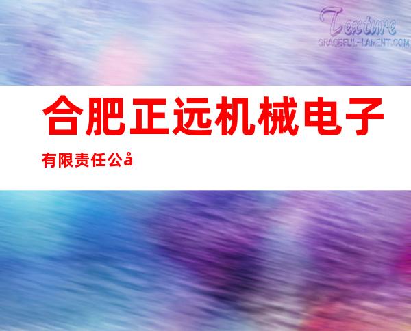 合肥正远机械电子有限责任公司销售部