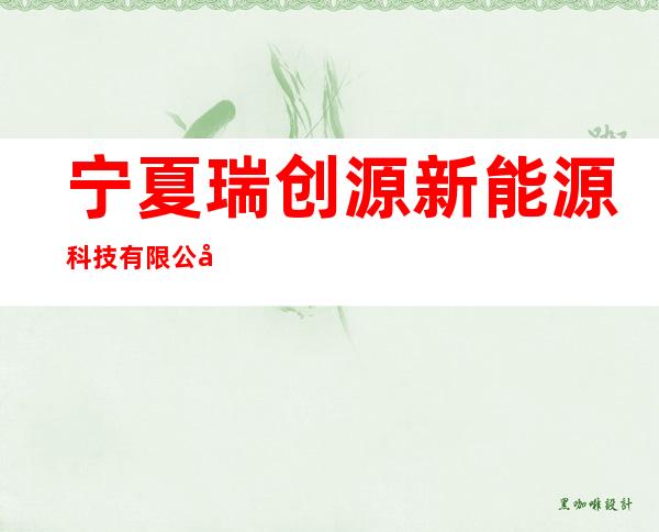 宁夏瑞创源新能源科技有限公司